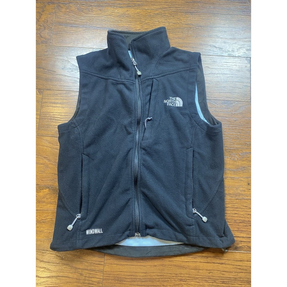 The North Face WindWall Fleece‎ Vest Mens Small Black Full Zip Outdoor Hiking